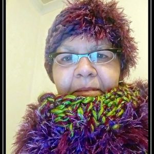 original handknitted scarf and hat #13